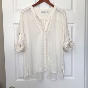 NY&Co cream colored blouse